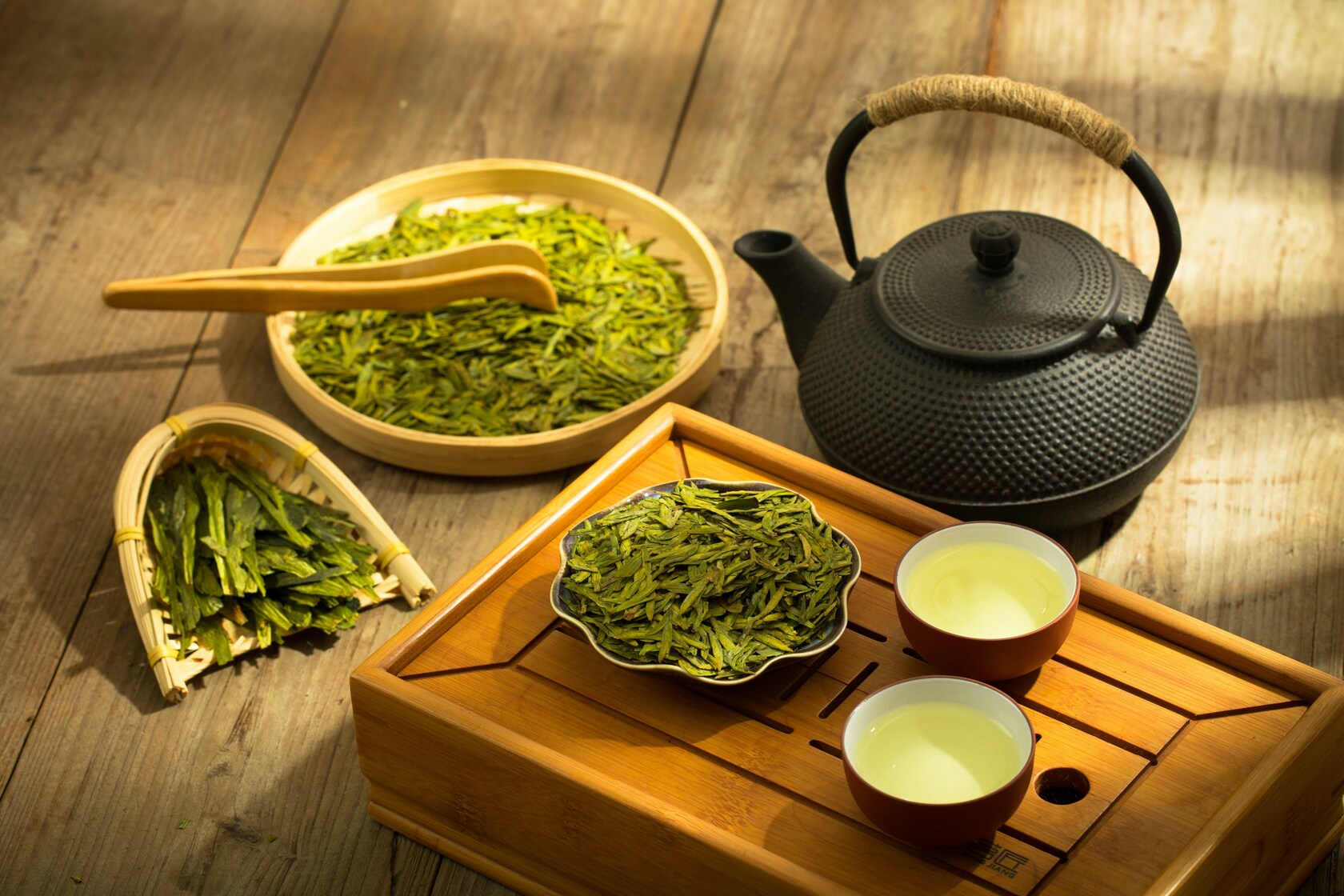 Japanischer grüner Tee Tasse Kanne